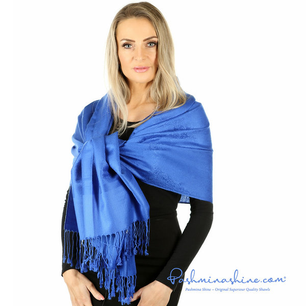 Kobalt Blue, Pashmina sjaal met de zachtheid van Cashmere en de glans van Zijde. Voor alle seizoenen
