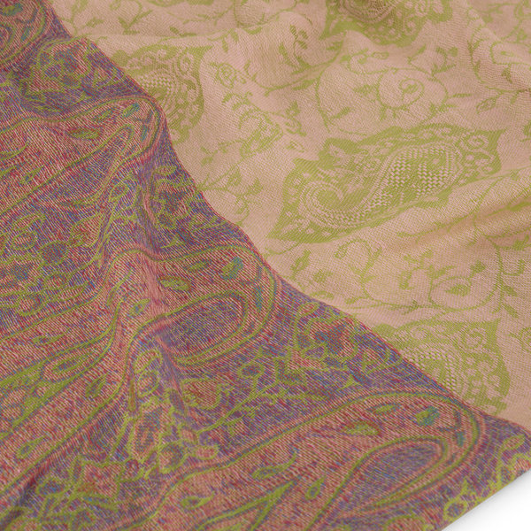 Olive Garden, olijfgroene sjaal, Cashmere. Multi Paisley Design. Weelderig zacht. 200*70 cm