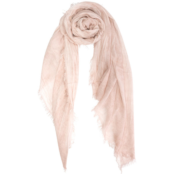 Licht roze gemêleerde sjaal van cashmy modal casual chique. Lichtgewicht en zacht met ruffles